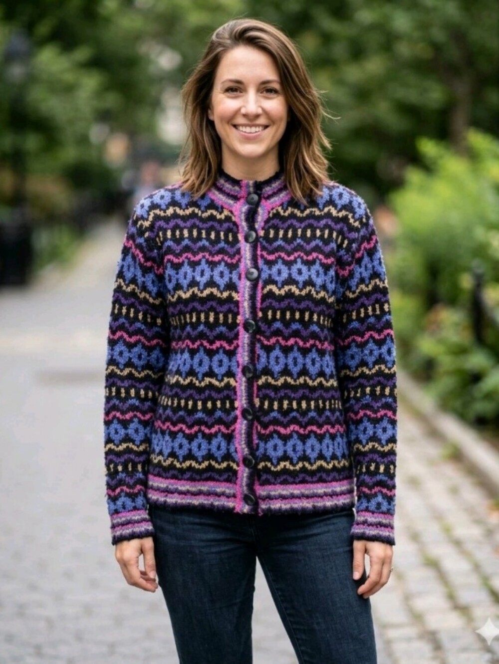 Vtg Y2K The Tog Shop Cardigan Sweater Sz L